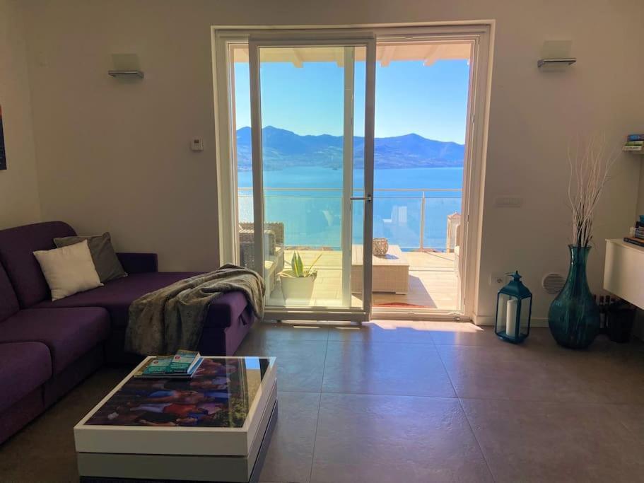 Piccolo Paradiso Vista Lago Con Piscina Privata Riva di Solto Bagian luar foto